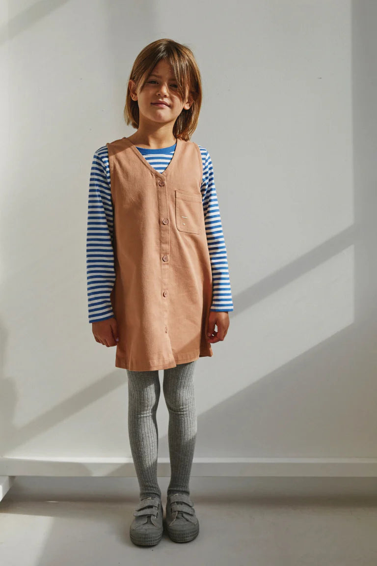 Dress Sleeveless Twill Pop Biscuit