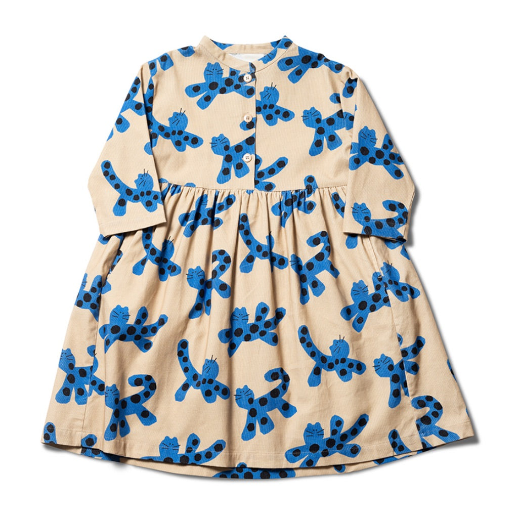 Dress Parti Animal Sand Otomi Blue