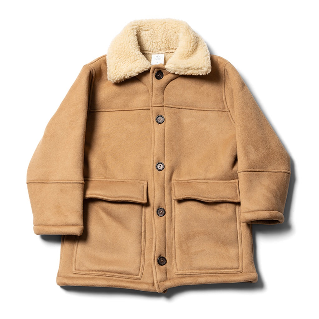 Coat Parti Sheepskin Soft Sand