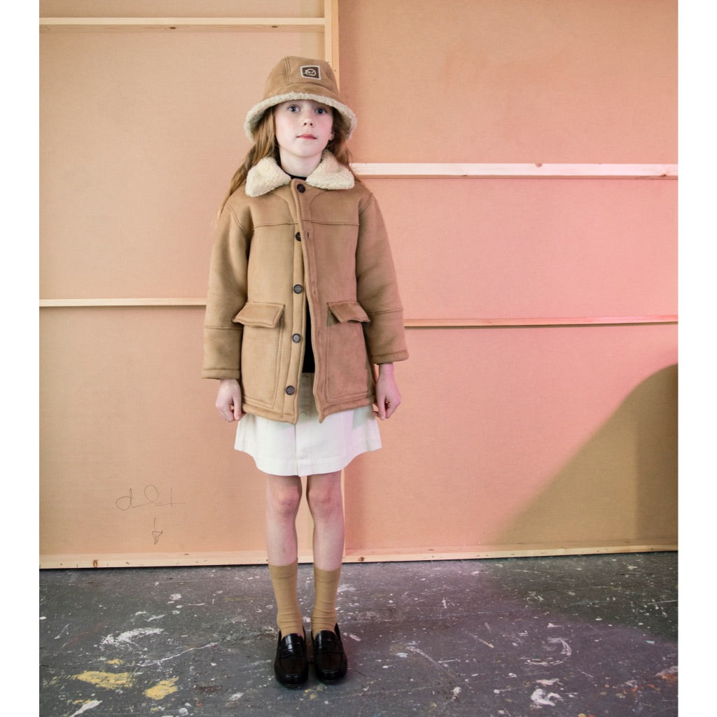 Coat Parti Sheepskin Soft Sand