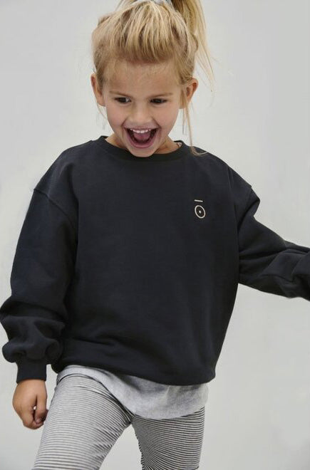 Sweater Dropped Shoulder 10Y Nearly Black