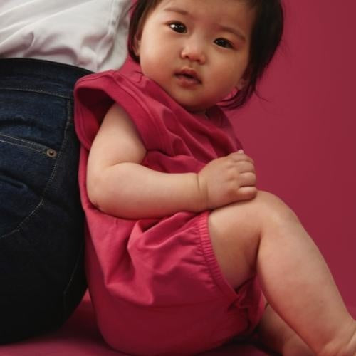 Suit Pintuck Baby Cherry