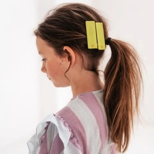 Hair Clip Squared Bottle Green