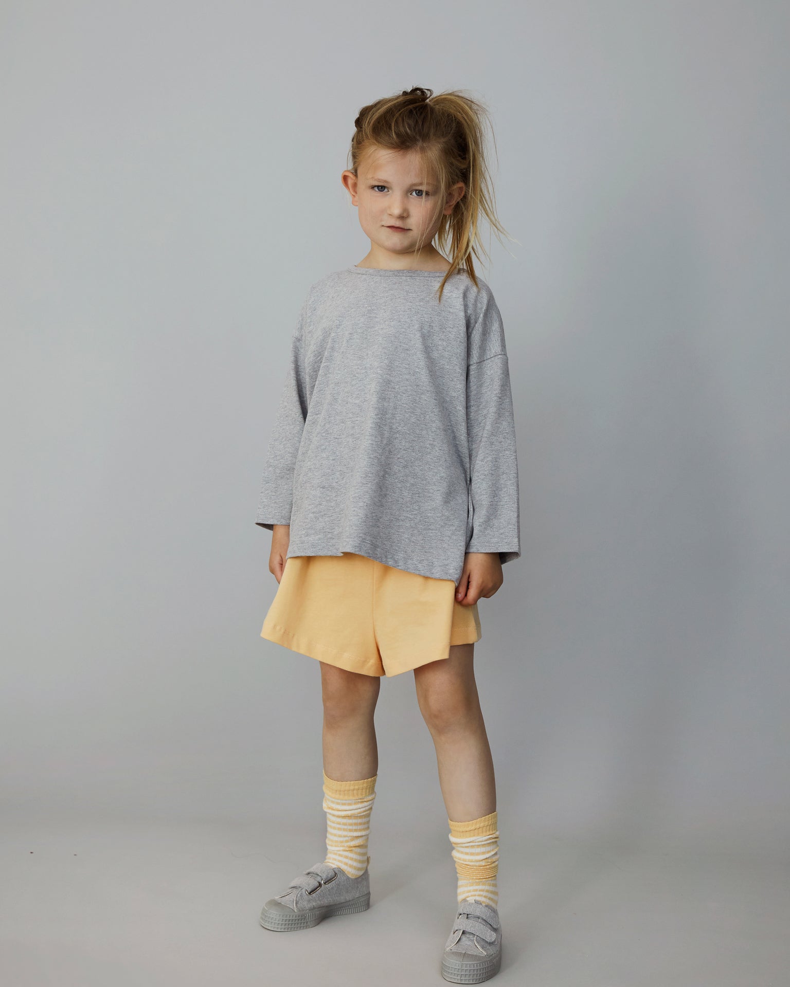Tee Dropped Shoulder Grey Melange