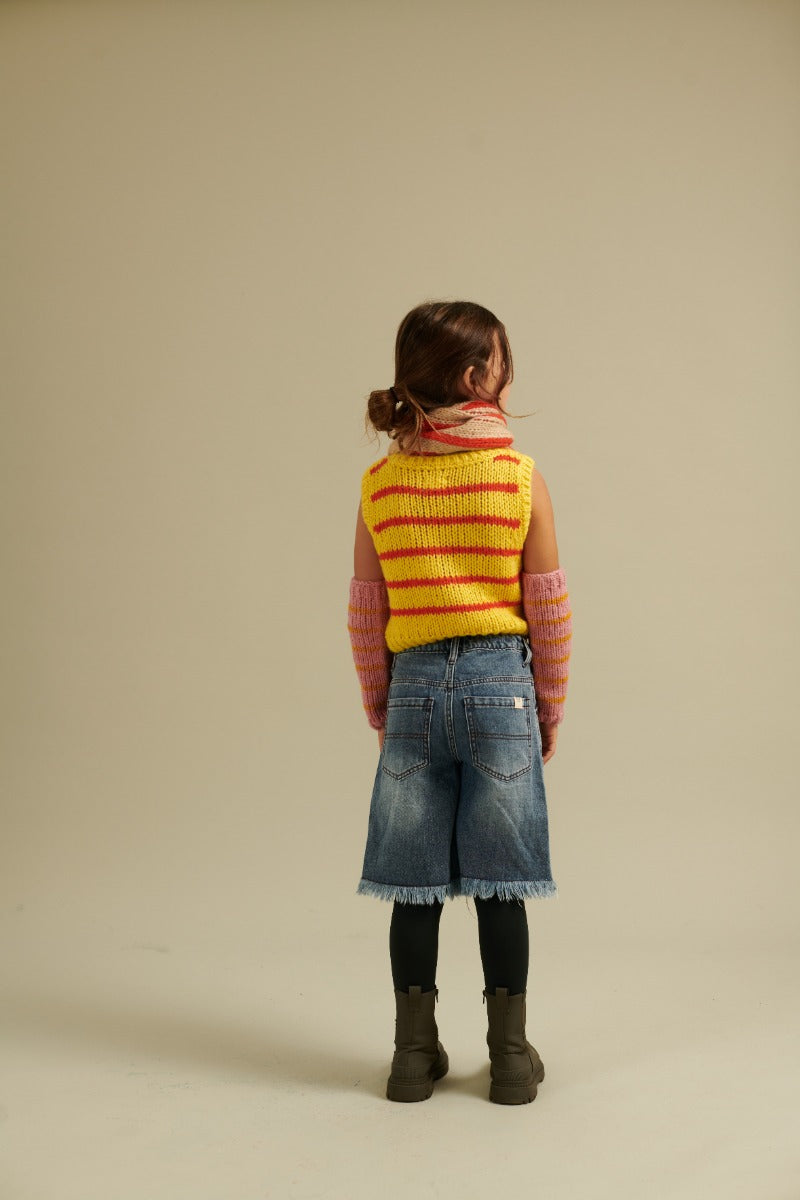 Long Shorts Washed Denim