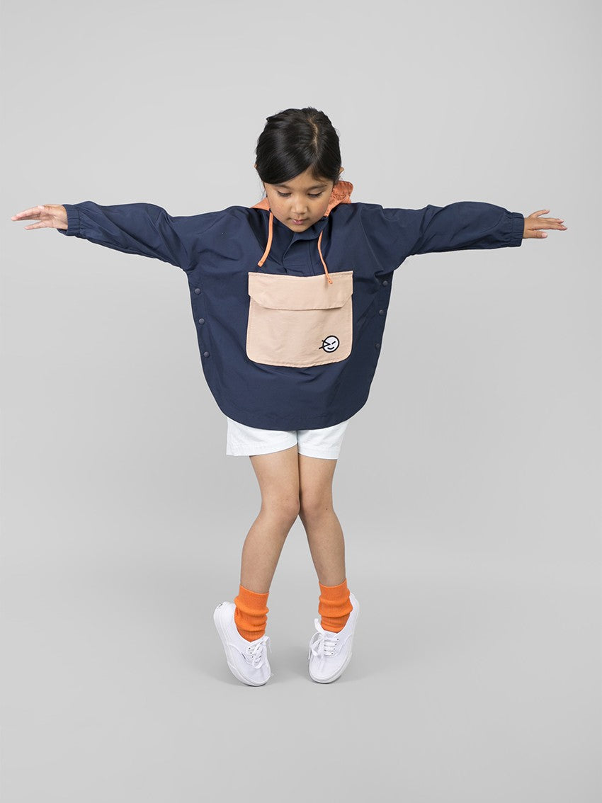Poncho Pink Rust Navy