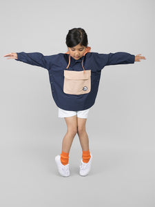 Poncho Pink Rust Navy