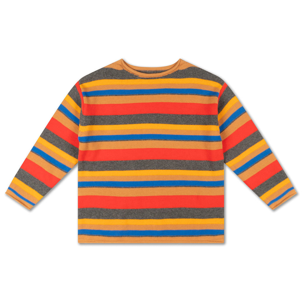 Sweater Boxy Knit Multi Stripe