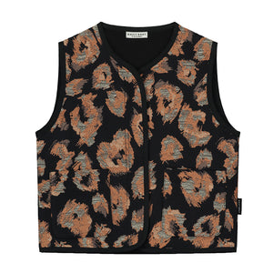 Vest Flecked Leopard Navy