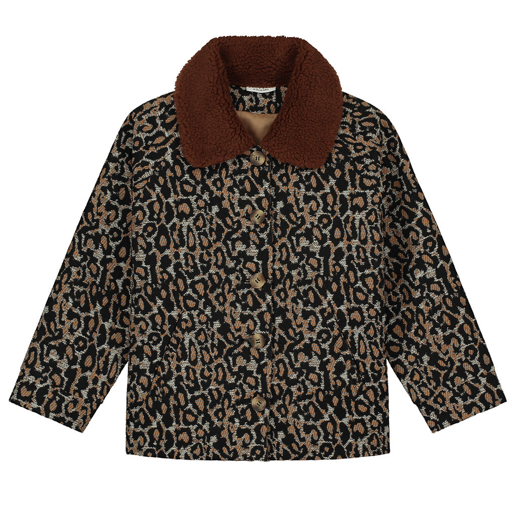 Jacket Happy Leopard Lustrous Blue