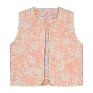 Vest Reversible Mom Jacquard Flower Rosy Lilac