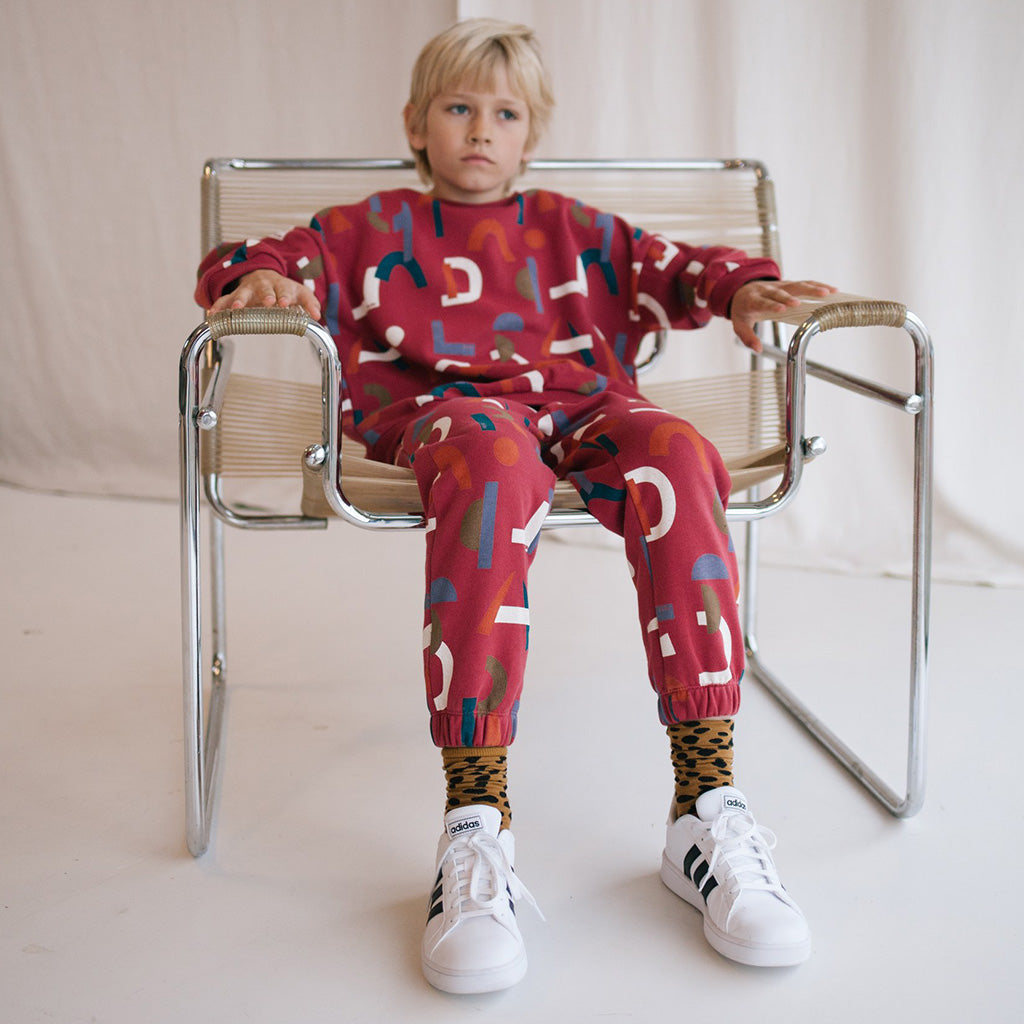 Pants Abstract Mushy Red