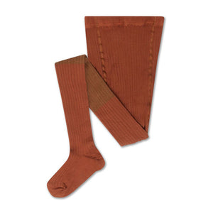 Tights Autumn Brown Color Block