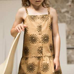 Dress Drop Waist Sand Bronze Black