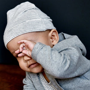 Beanie Striped Baby Pop Cream