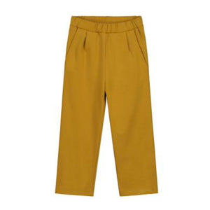 Trouser Pleated Relaxed Mustard