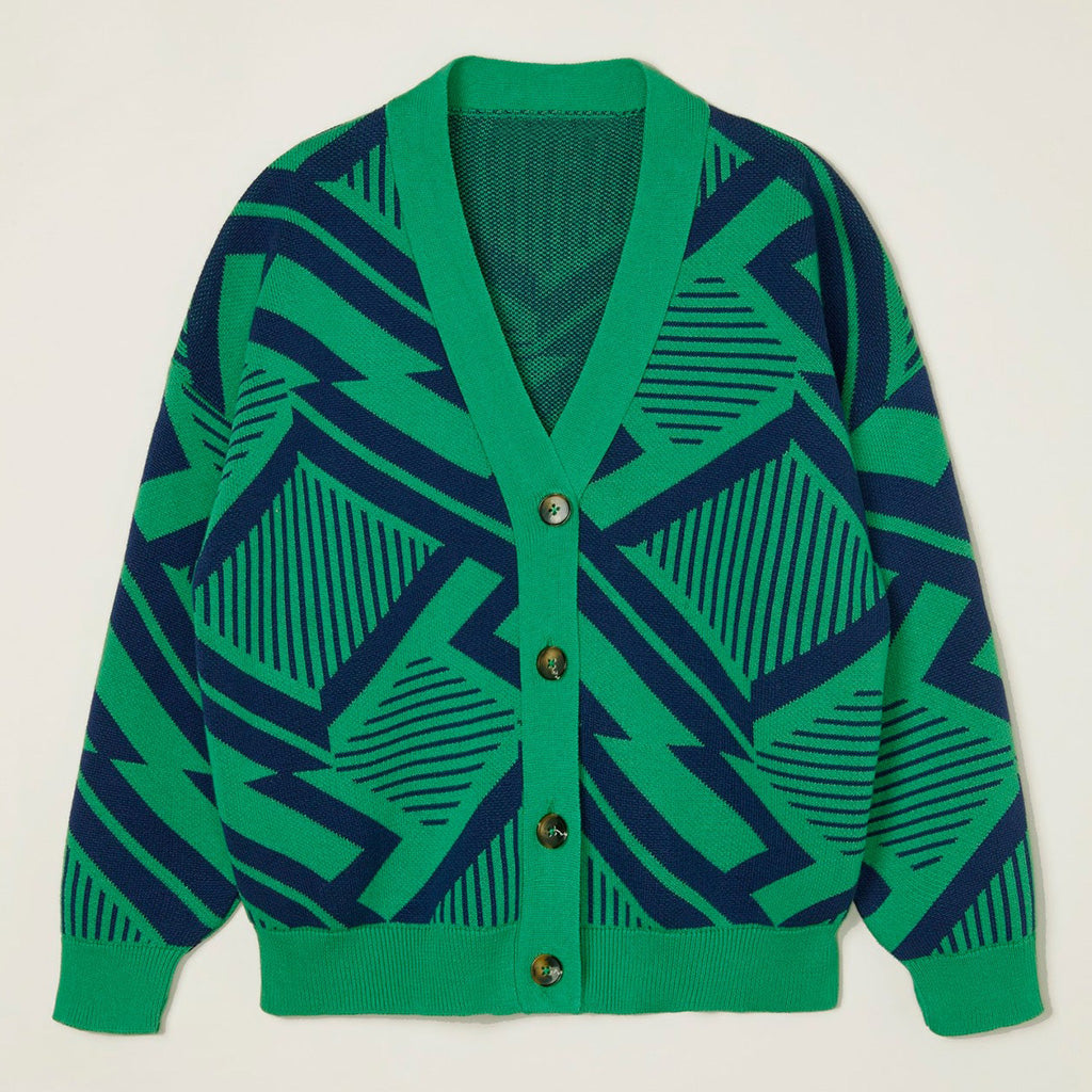 Cardigan Jacquard Jumbo Geo - sample