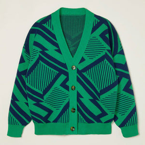 Cardigan Jacquard Jumbo Geo - sample