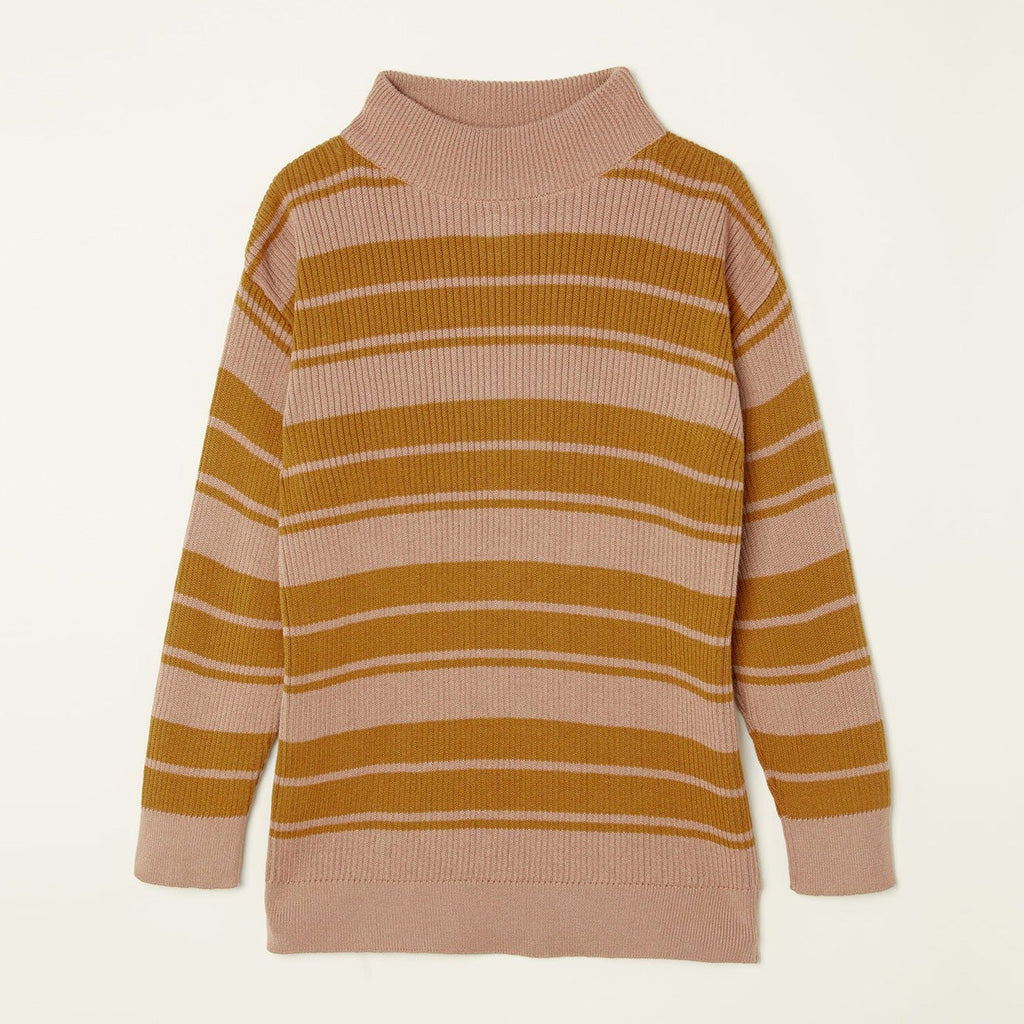 Sweater Rib Knitted Amber Stripe