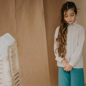 Blouse Ruffle Sand Pearl