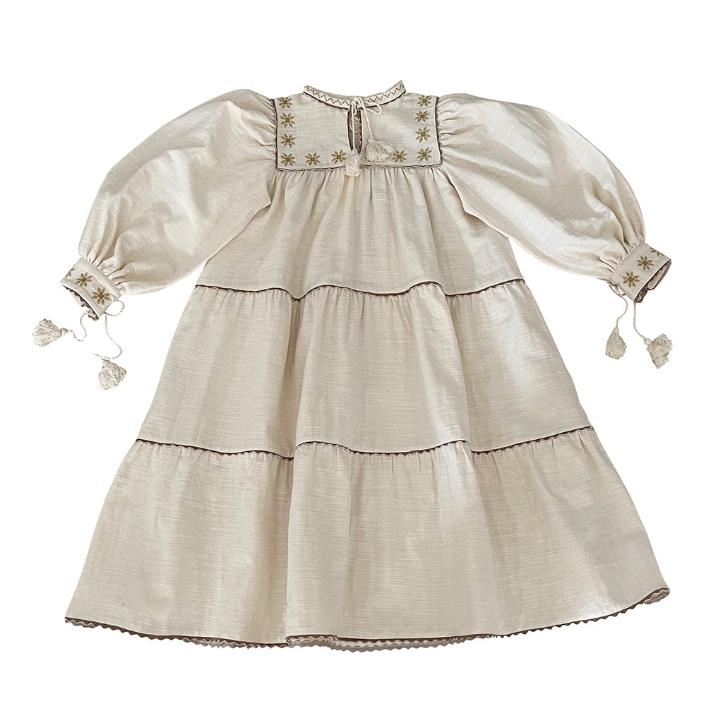 Dress Folk Ecru