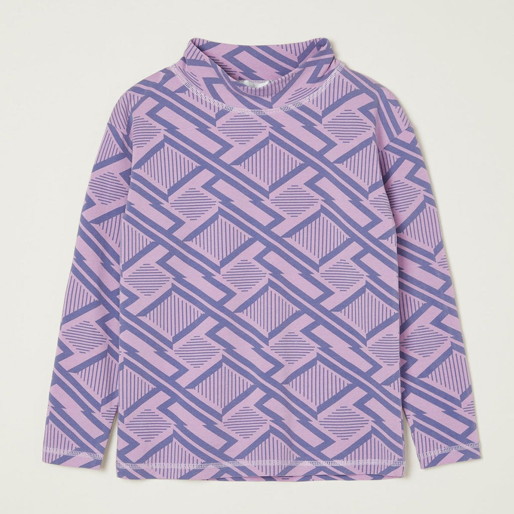 Turtleneck Lavender Mist Geo Print