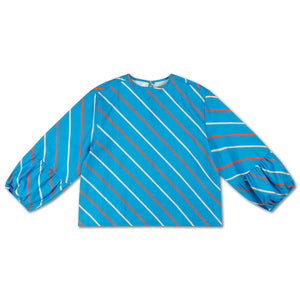 Top Cloudy Brilliant Diagonal Stripe