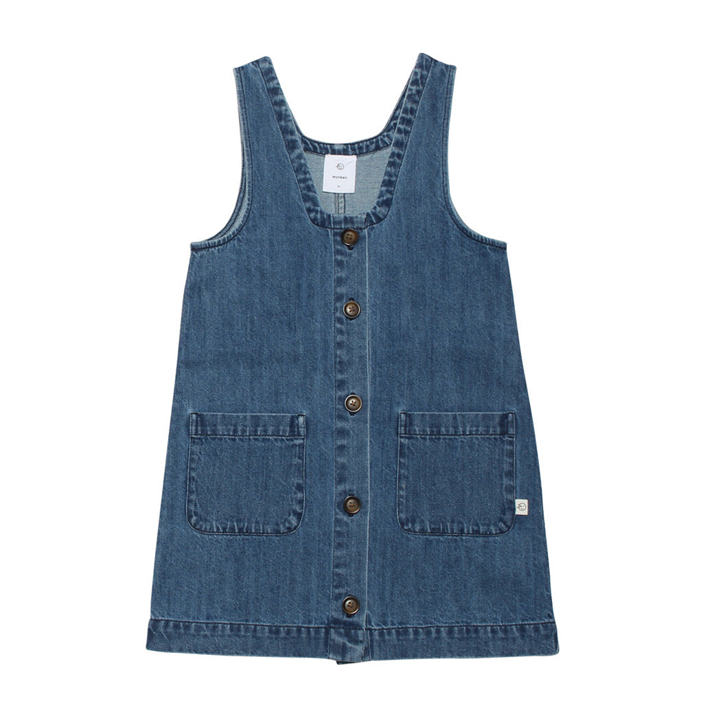 Pinafore Mid Blue Denim