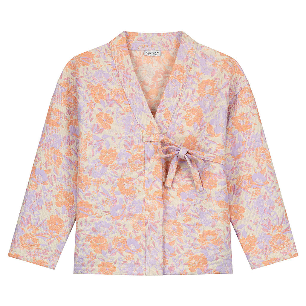 Kimono Jacquard Flower Rosy Lilac