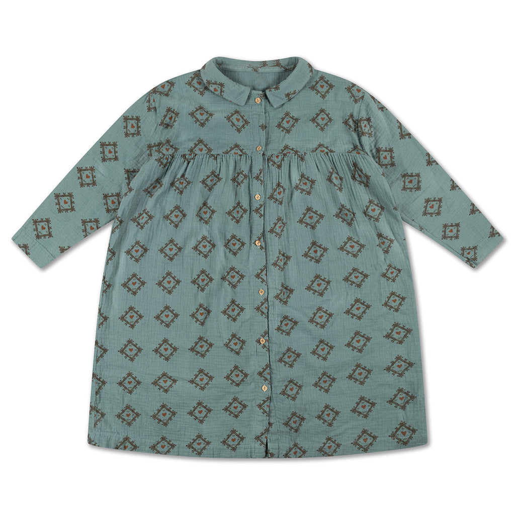 Dress Collar Tiles Heart All Over