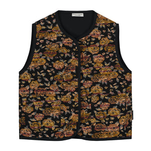 Vest Flower Jacquard Blue