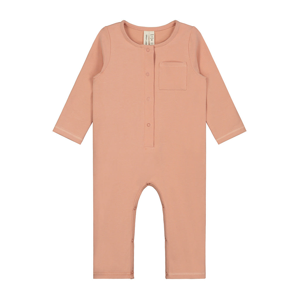 Playsuit Long Sleeve Baby Rustic Clay