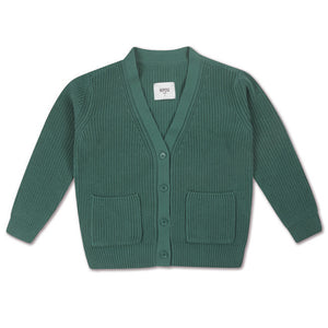 Cardigan Knit V-Neck Petrol Green - Sample