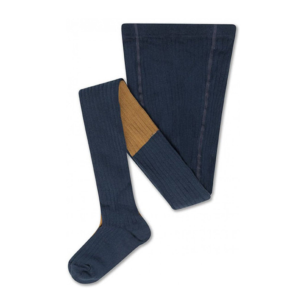 Tights Navy Blue Golden Block