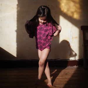 Bodysuit Ivy Ruffle Fuchsia Rose