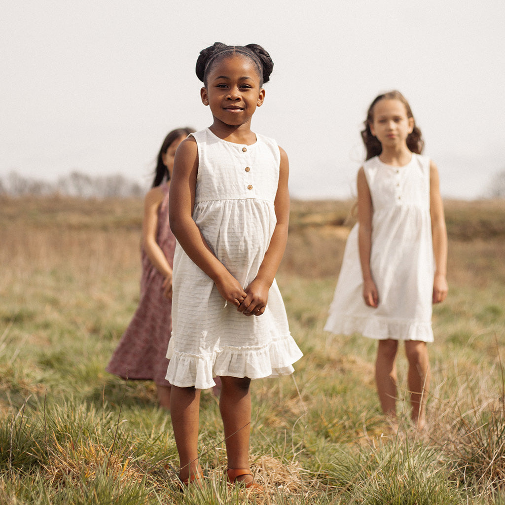 Dress Moon Striped Mellow Blush