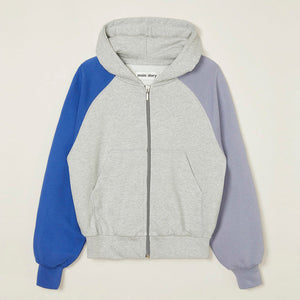 Hoodie Zipped Surf Colour Block