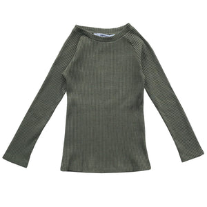 Longsleeve Rib Dark Green