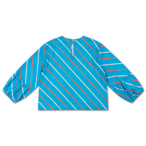Top Cloudy Brilliant Diagonal Stripe