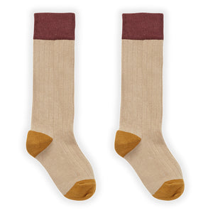 Socks Rib Colorblock Nougat