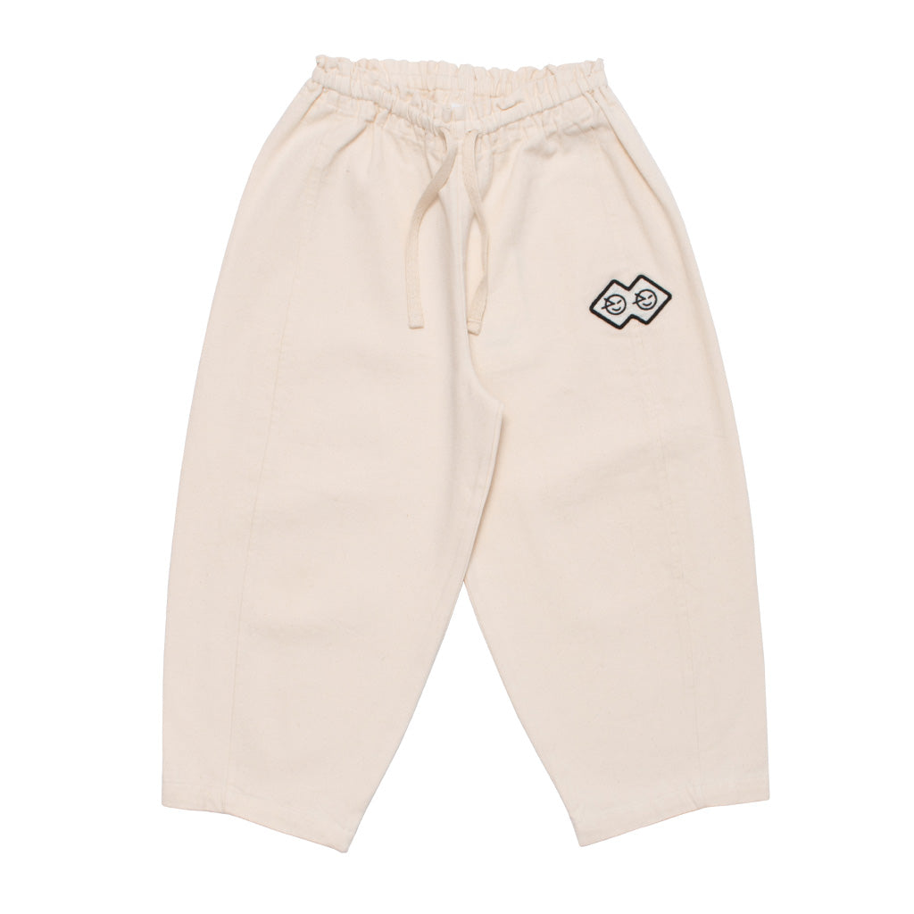 Pant Panel Drawcord Raw Ecru