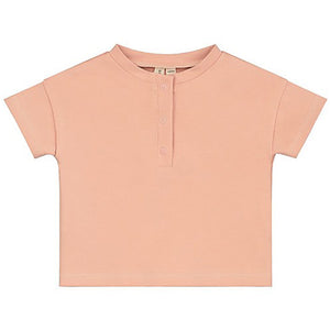 Tee Baby Short Sleeves Henley Rustic Clay