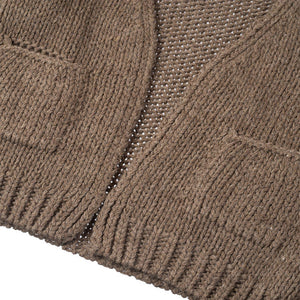 Cardigan Knitted Tate Brown Melee