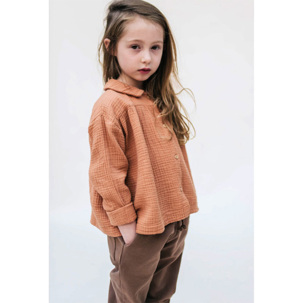 Blouse Collar Warm Powder