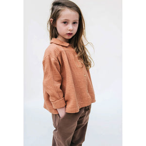 Blouse Collar Warm Powder