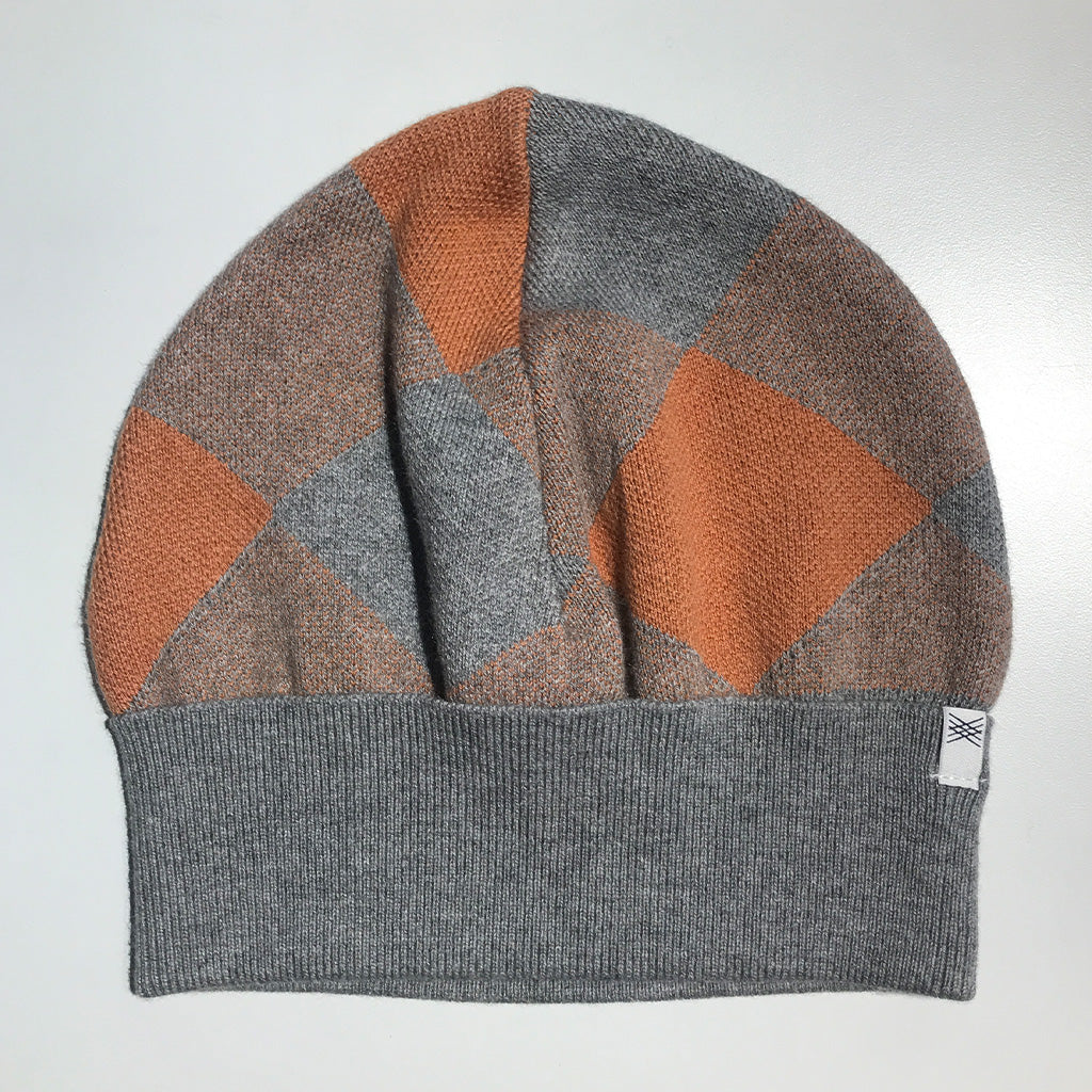 Beanie Knit Caramel Grey