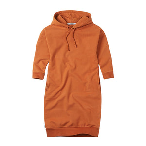 Hooded Sweater Dress Dark Ginger