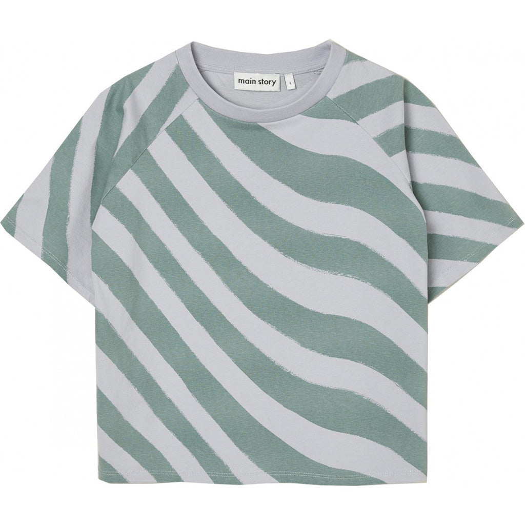 Tee Oversized Dappled Grey Psychedelic Print