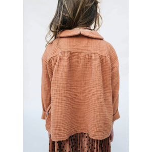 Blouse Collar Warm Powder