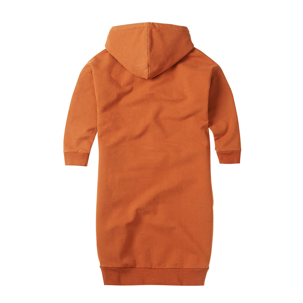 Hooded Sweater Dress Dark Ginger